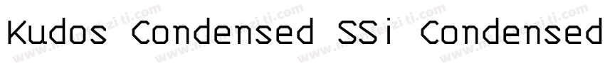 Kudos Condensed SSi Condensed Ital字体转换